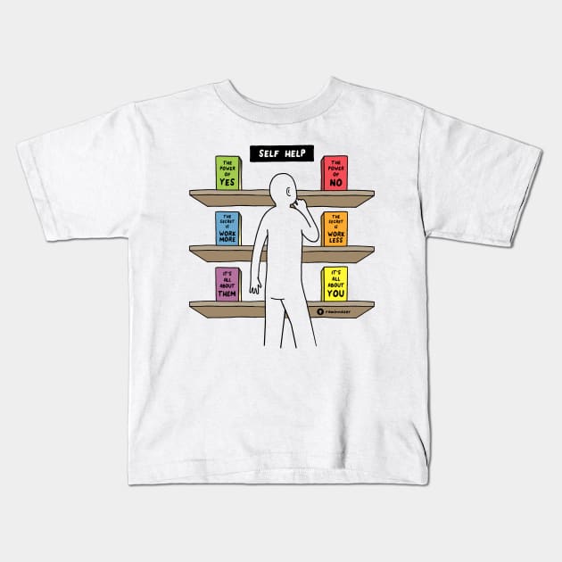 Self Help Kids T-Shirt by RaminNazer